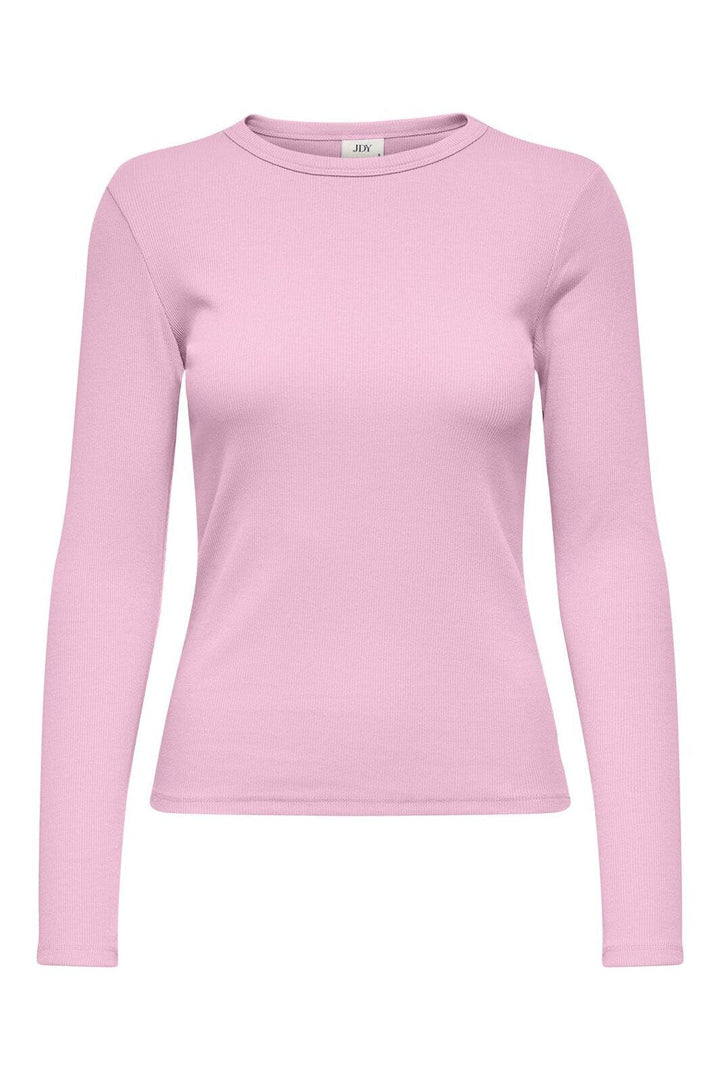 JDY - Jdysolar L/S O Neck Top Dia - 4957098 Pink Lady