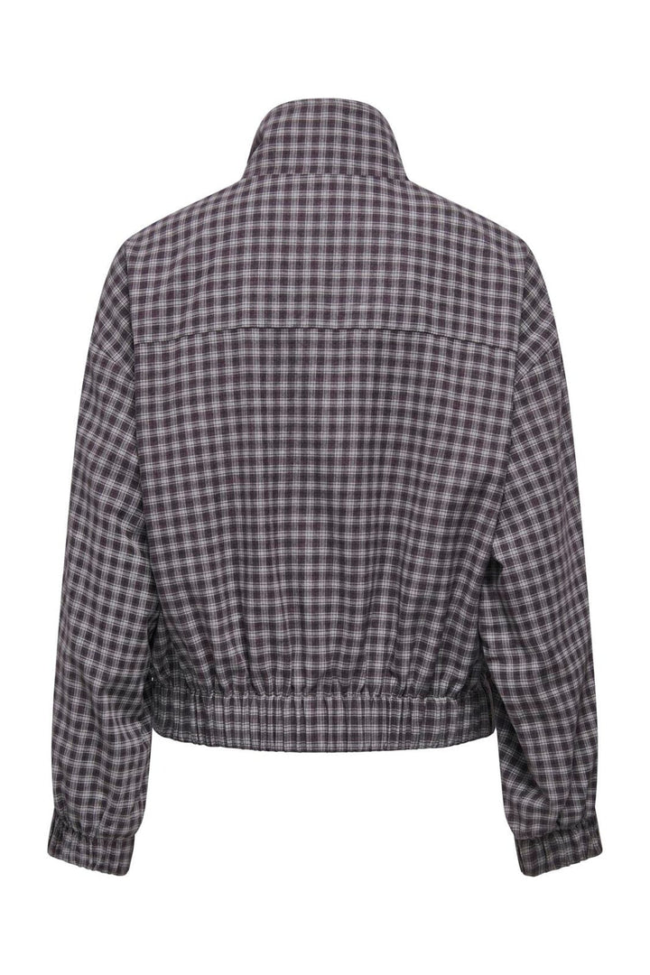 JDY - Jdysoline L/S Check Jacket - 5112770 Chocolate Plum Blue Checks