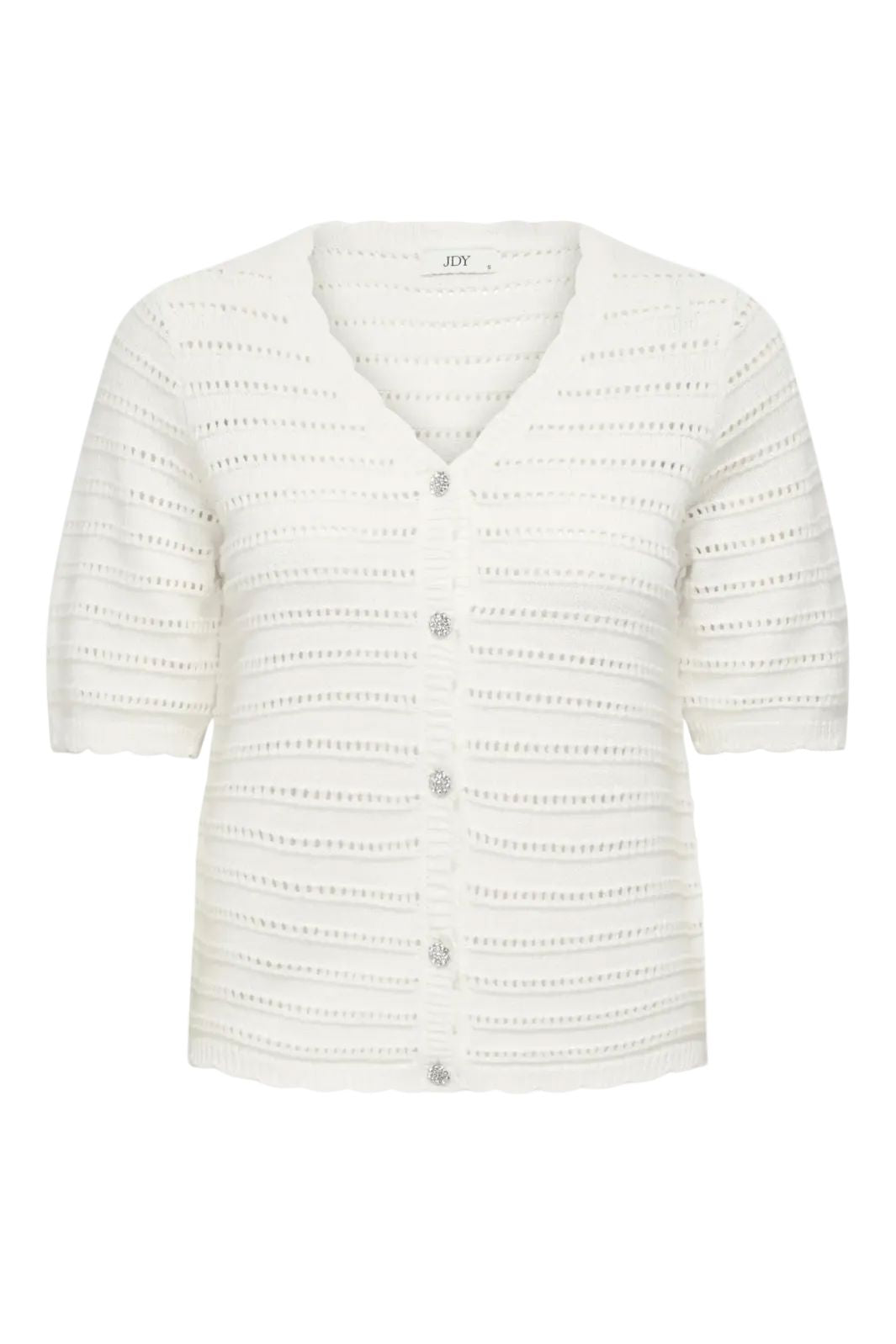 JDY - Jdytanja 2/4 V-Neck Cardigan Knt - 4926973 Cloud Dancer Cardigans 