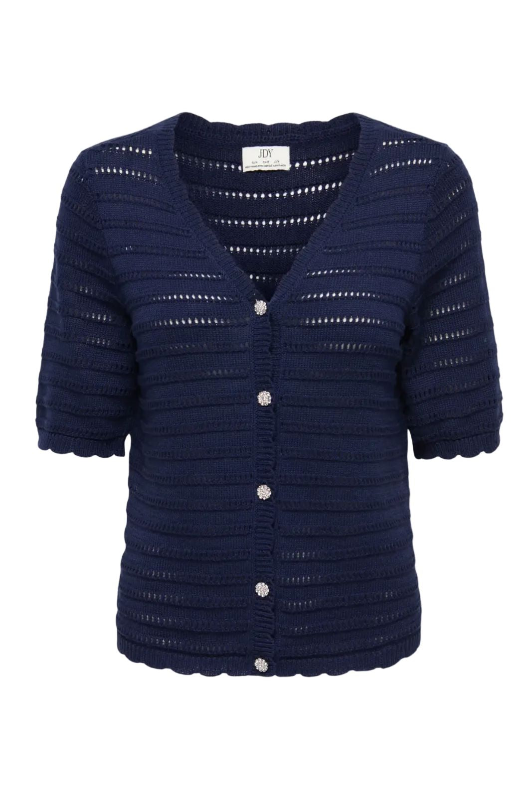 JDY - Jdytanja 2/4 V-Neck Cardigan Knt - 5020380 Black Iris Cardigans 