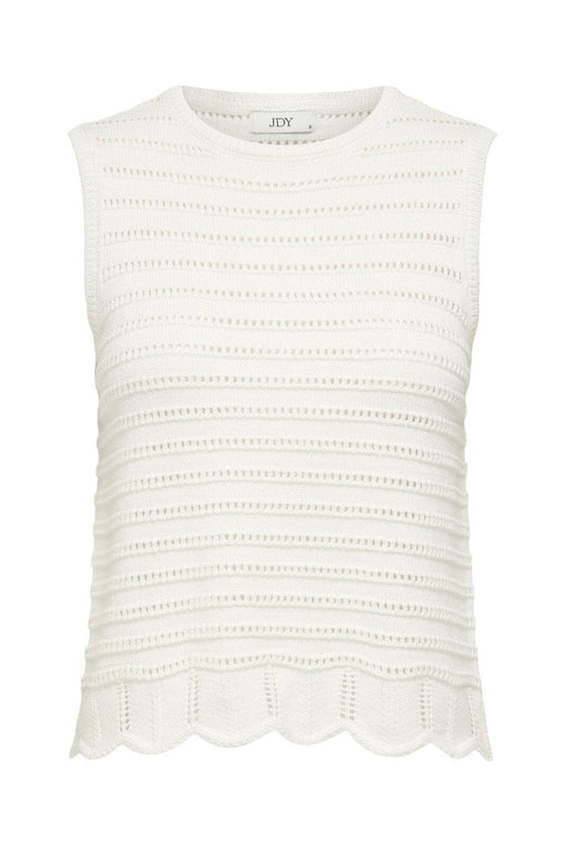 JDY - Jdytanja S/L O-Neck Top Knt - 4926966 Cloud Dancer