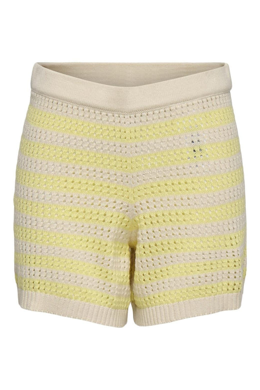 JDY - Jdytikka Shorts Knt - 4891534 Birch French Vanilla Stripes