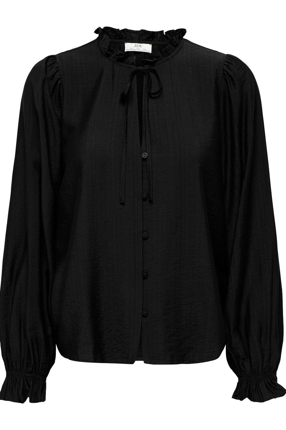JDY - Jdyvenus L/S V-Neck String Shirt - 5139251 Black Skjorter 