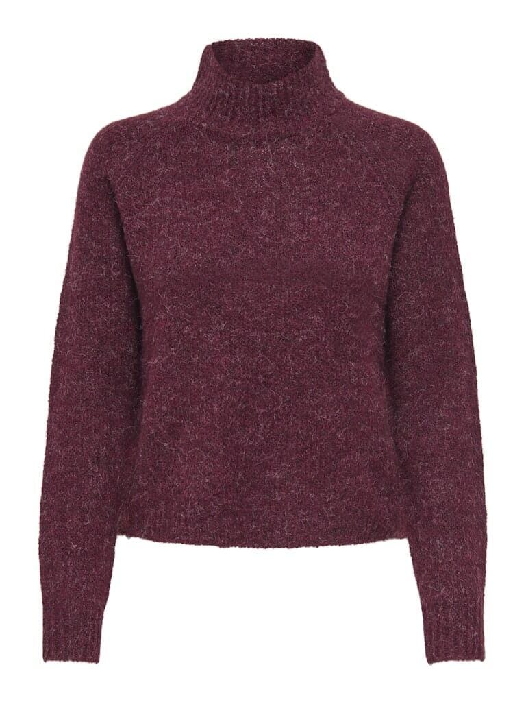 JDY - Jdyzoey Life L/S Hn Raglan Pul Knt - 4890258 Maroon Banner Melange Strikbluser 