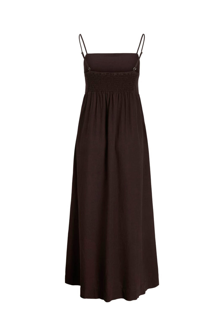 Jjxx - Jxalmira Linen Blend Long Dress - 4906548 Seal Brown