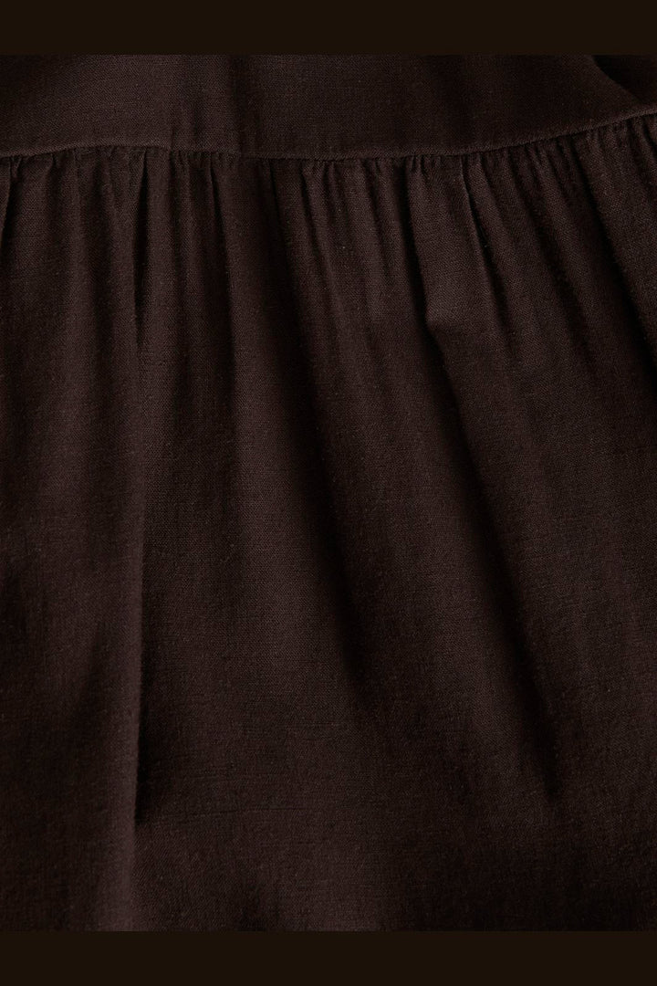 Jjxx - Jxalmira Linen Blend Long Dress - 4906548 Seal Brown