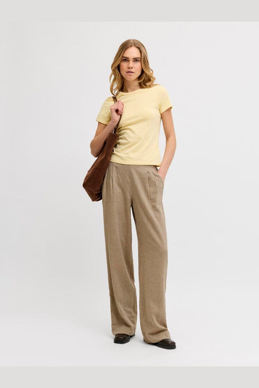 Jjxx - Jxalmira Linen Blend Pant Ln - 4919742 Silver Mink