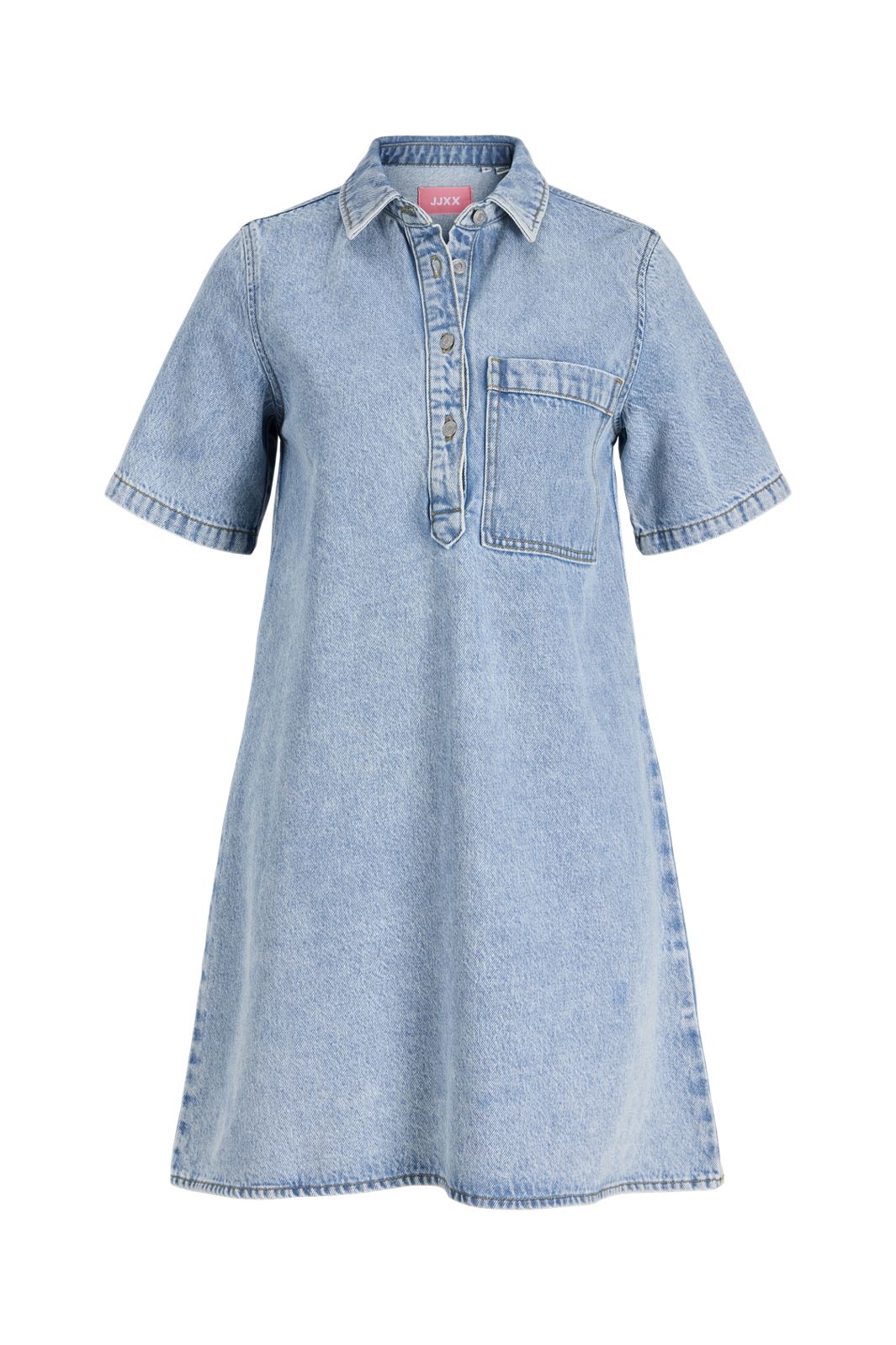 Jjxx - Jxamara Sille Ss Short Dress Sn - 4907322 Light Blue Denim