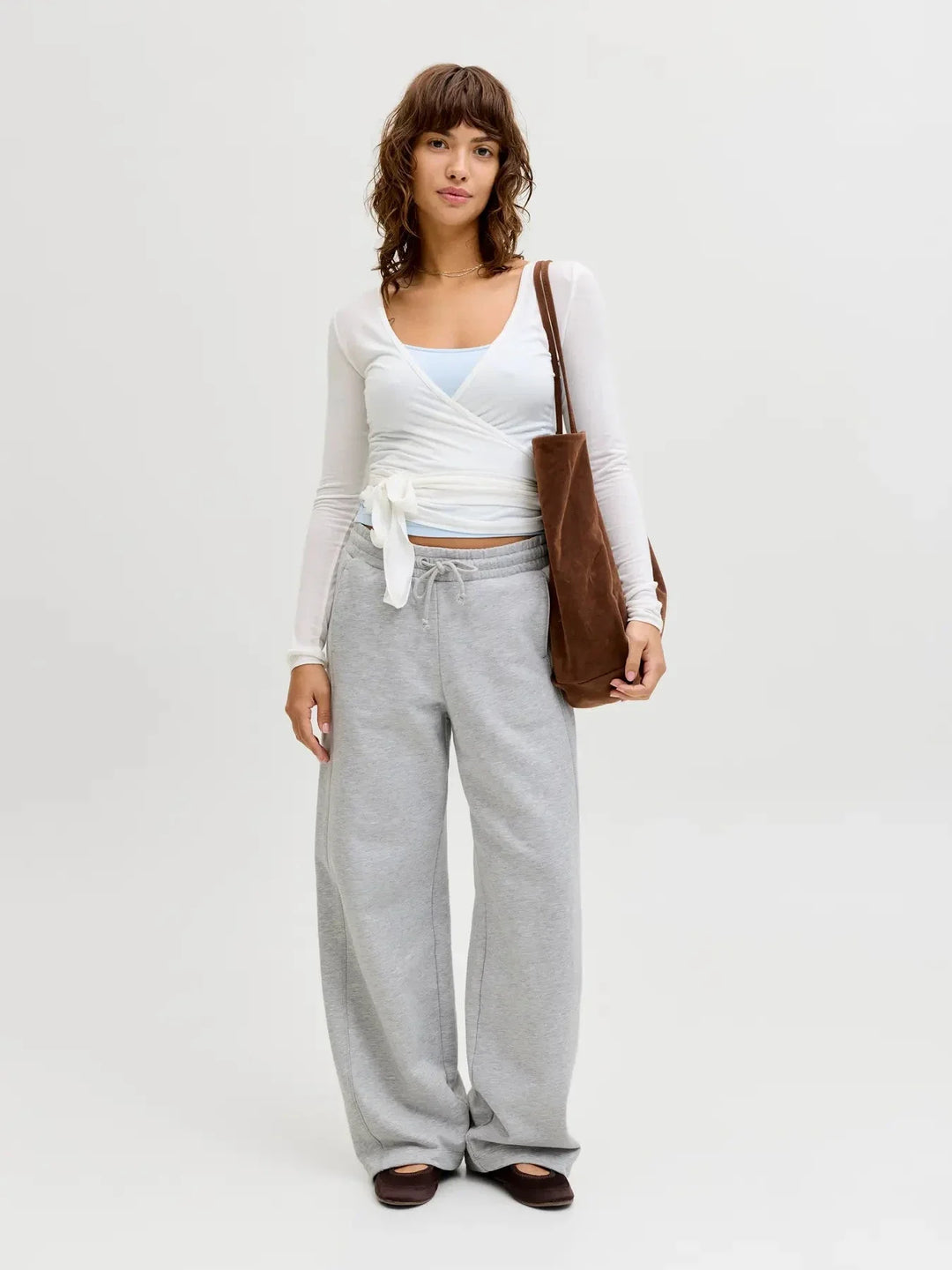 Jjxx - Jxcora Wide Barrel Sweat Pants Swt - 4949850 Light Grey Melange Sweatpants 