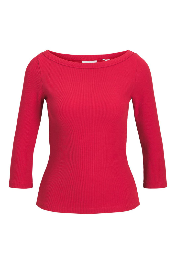 Jjxx - Jxfifi Str 3/4 Boatneck Top - 5185291 Scarlet Sage