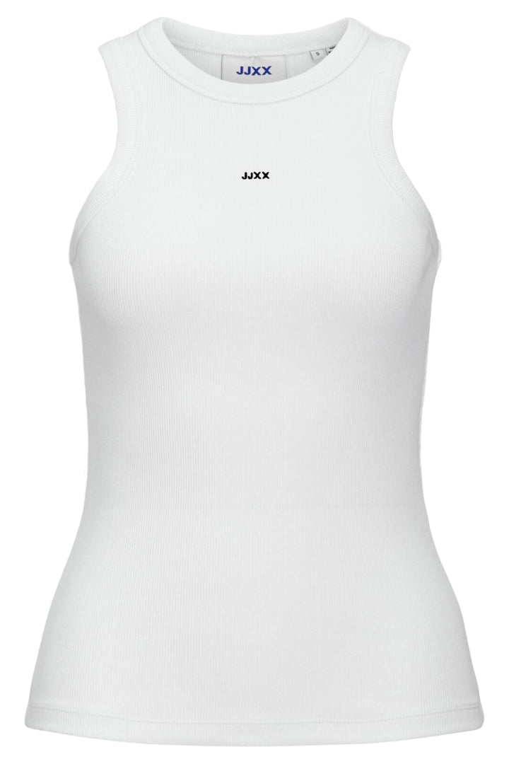 Jjxx - Jxforest Str Sl Logo Rib Top Styd - 4663973 Bright White Jjxx Logo