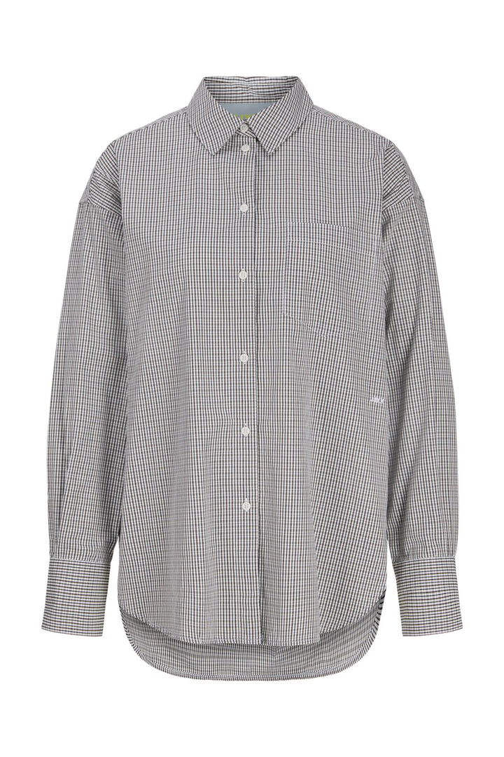 Jjxx - Jxjamie Ls Relaxed Poplin Shirt - 5040518 Demitasse Black/ White