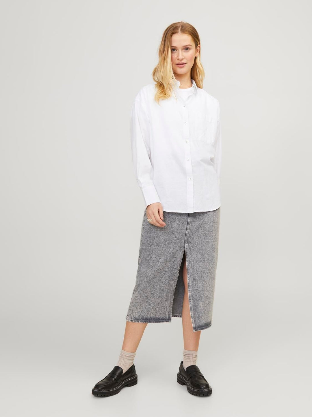 Jjxx - Jxjamie Ls Rlx Linen Blend Shirt Sn - 4388846 White