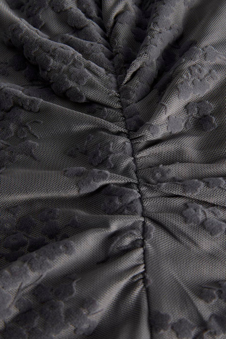 Jjxx - Jxjasmin Minna Flock Sl Dress Ln - 5034522 Steel Gray