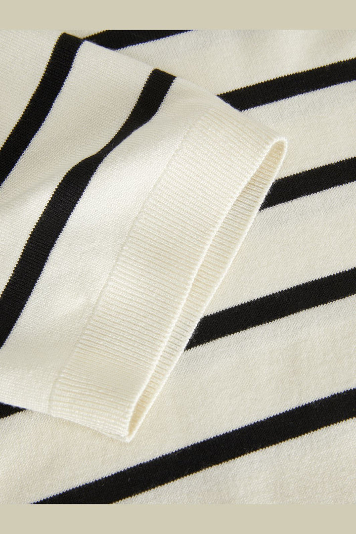 Jjxx - Jxlayla Comfy Ss Knit - 4550749 Vanilla Ice /Black