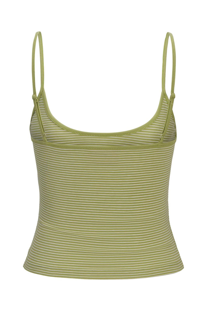 Jjxx - Jxleona Gigi Str Singlet Stripe Top - 5008736 Fern Vanilla Ice