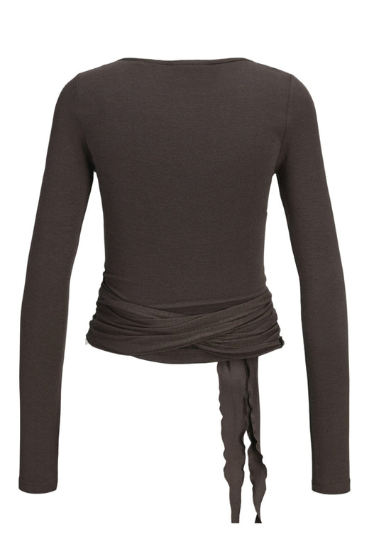 Jjxx - Jxluna Wrap Ls Cardigan - 4949950 Seal Brown