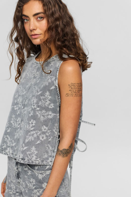 Jjxx - Jxmabel Sl Top R367 - 4992965 Grey Denim Toppe 