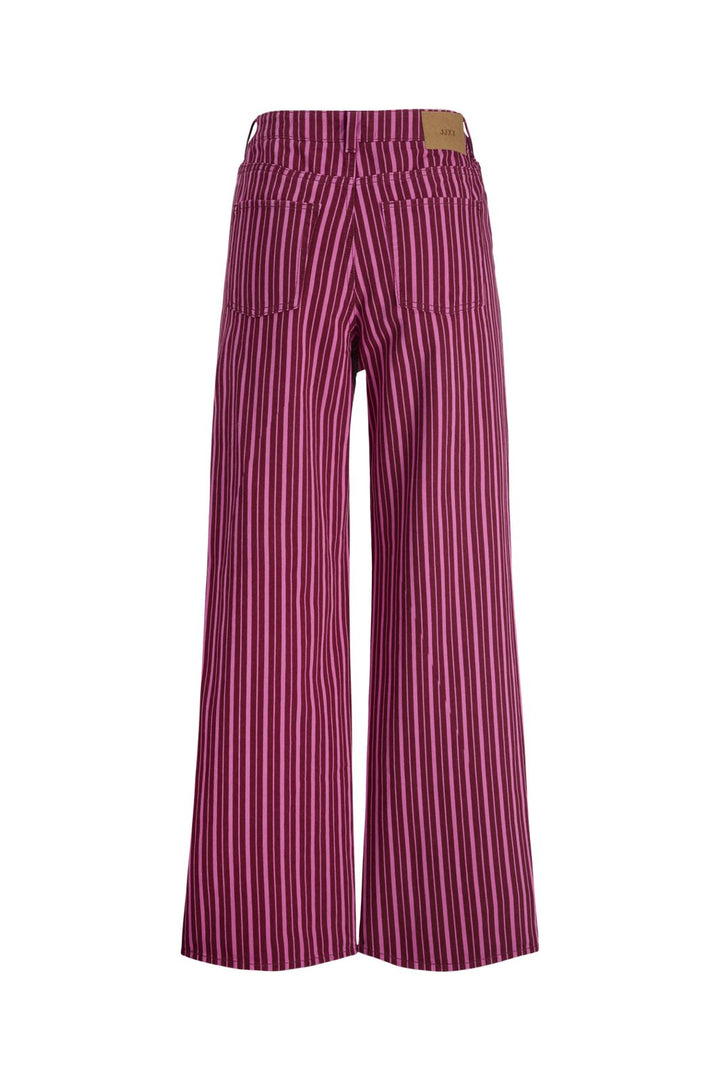 Jjxx - Jxmaddy Wide Pant Sn - 4917984 Cabernet Fiji Flower