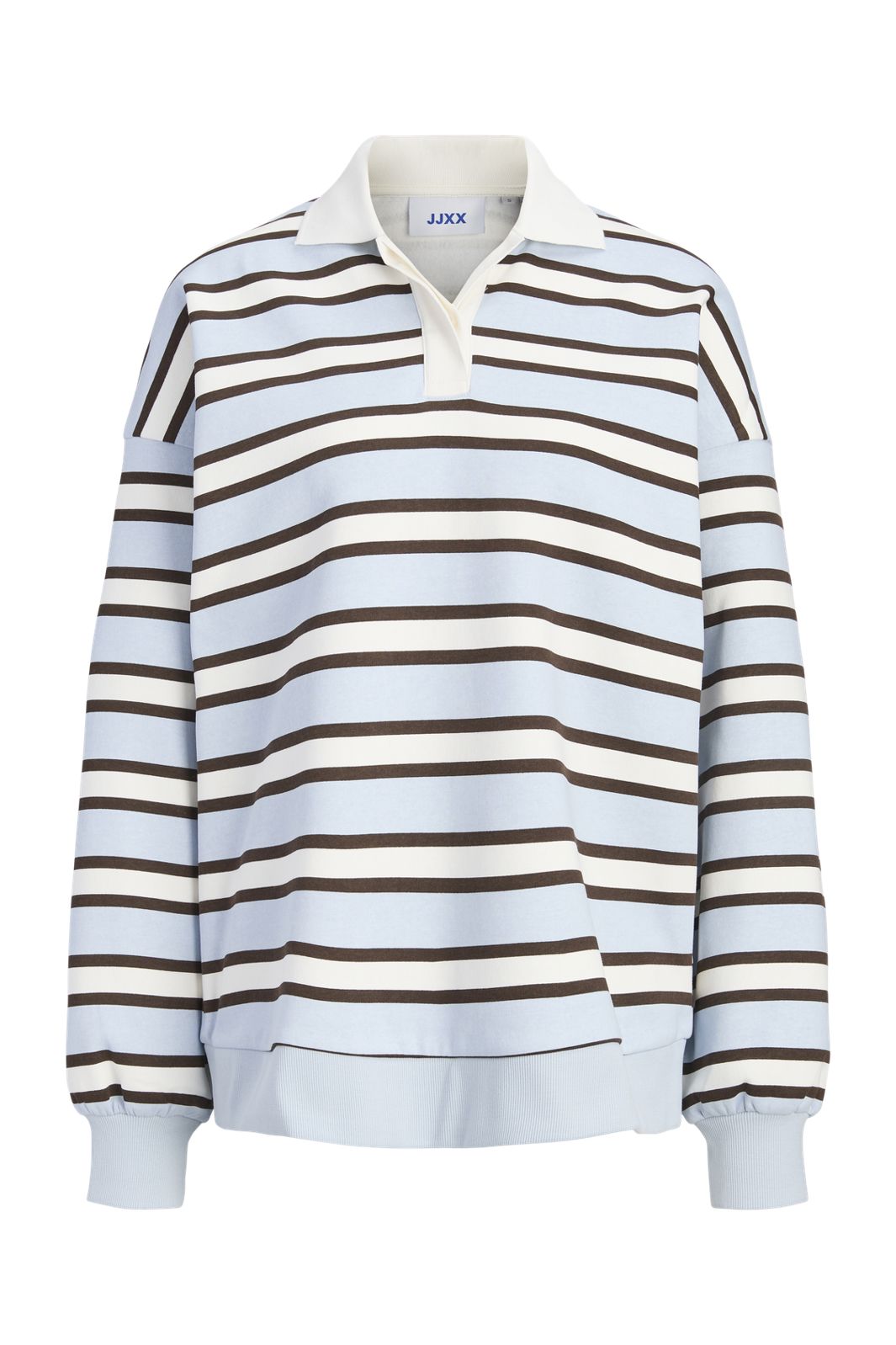 Jjxx - Jxpaloma Ls Stripe Polo Swt - 5129626 Skyway Vanilla Ice / Demitasse