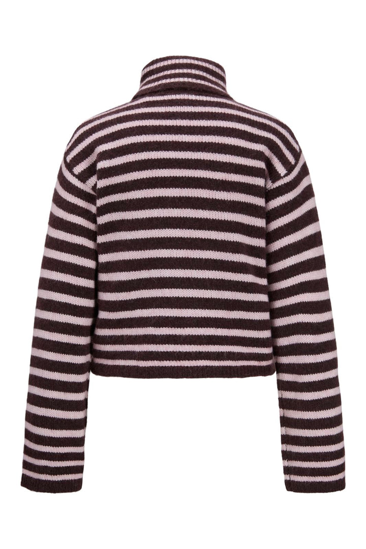 Jjxx - Jxrosanna Roll Neck Knit - 5128808 Fudge / Pink Nectar