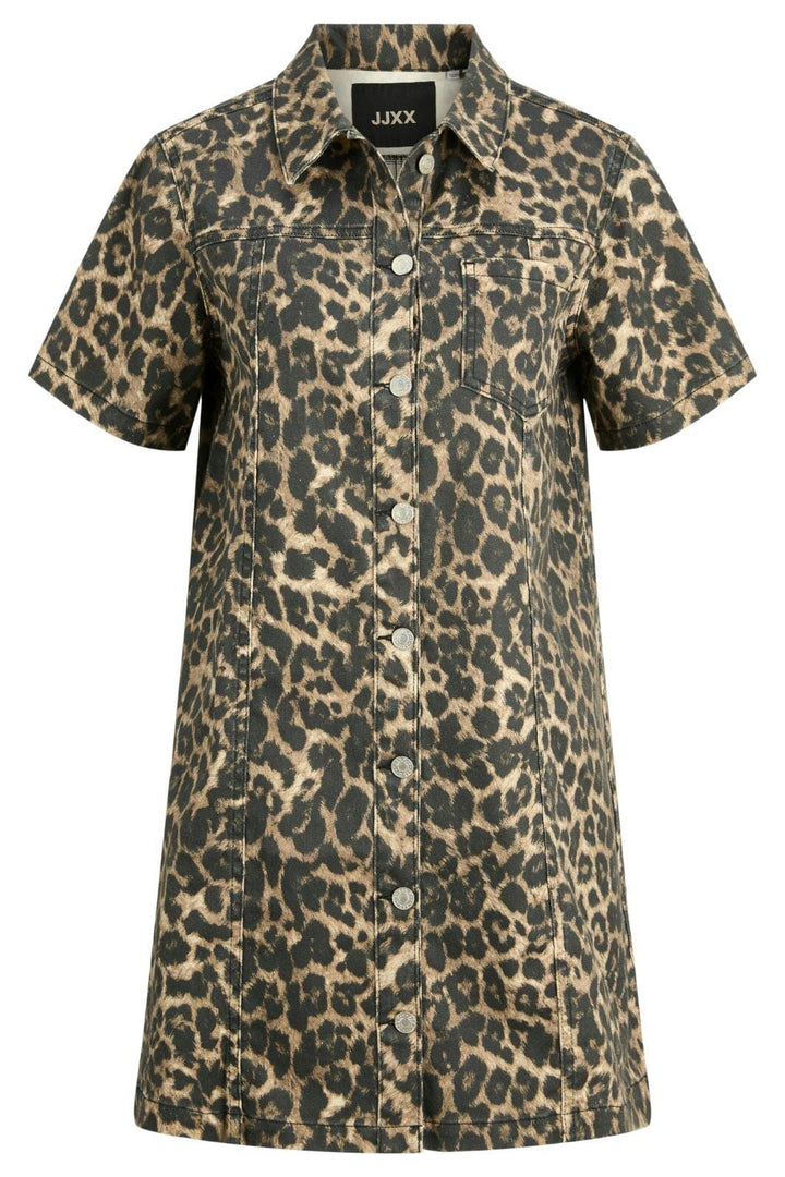 Jjxx - Jxsarah Amor Leo A-Shape Ss Dress - 4795306 Cornstalk Leopard