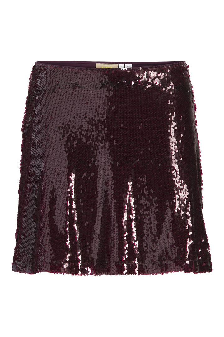 Jjxx - Jxsia Tara Sequin Mini Skirt - 4858385 Cabernet