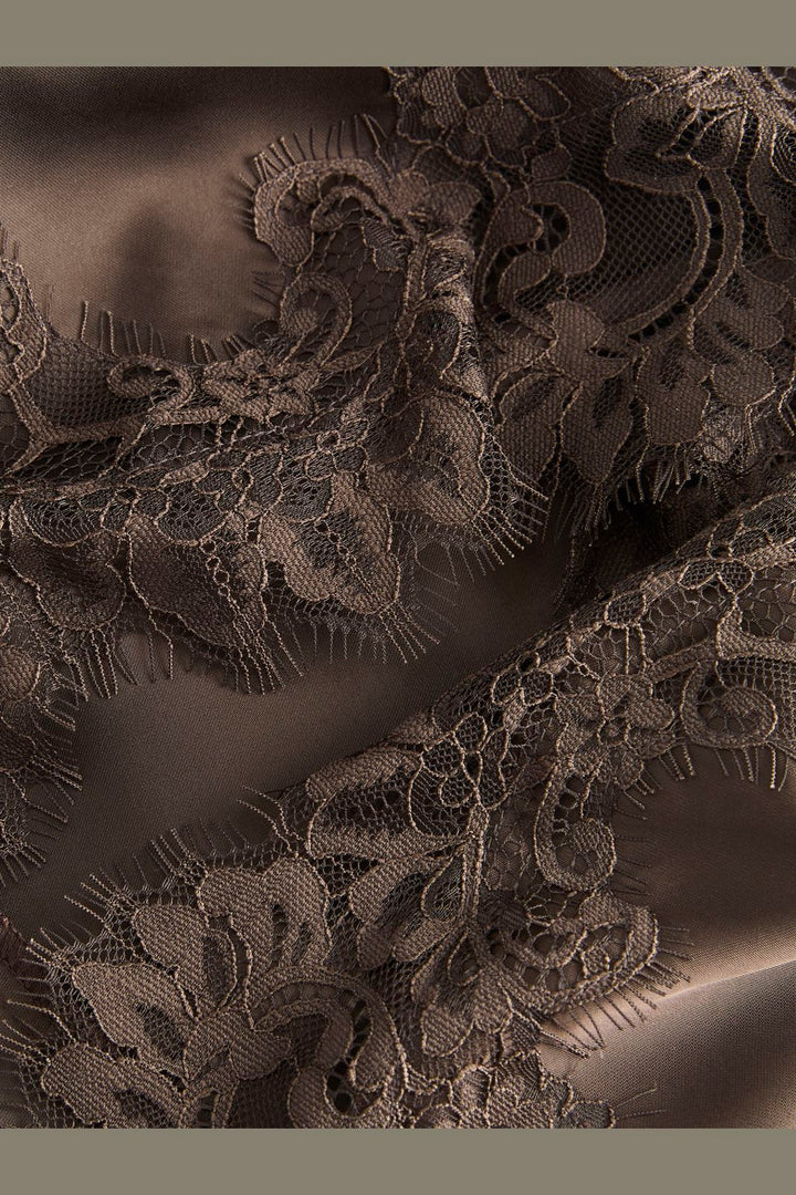 Jjxx - Jxvima Satin Asymmetric Skirt Ln - 5129399 Demitasse