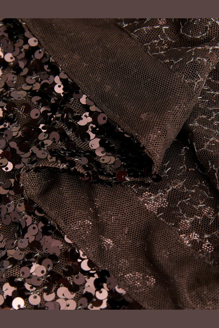 Jjxx - Jxzola Sequin Sl Top - 5108018 Demitasse