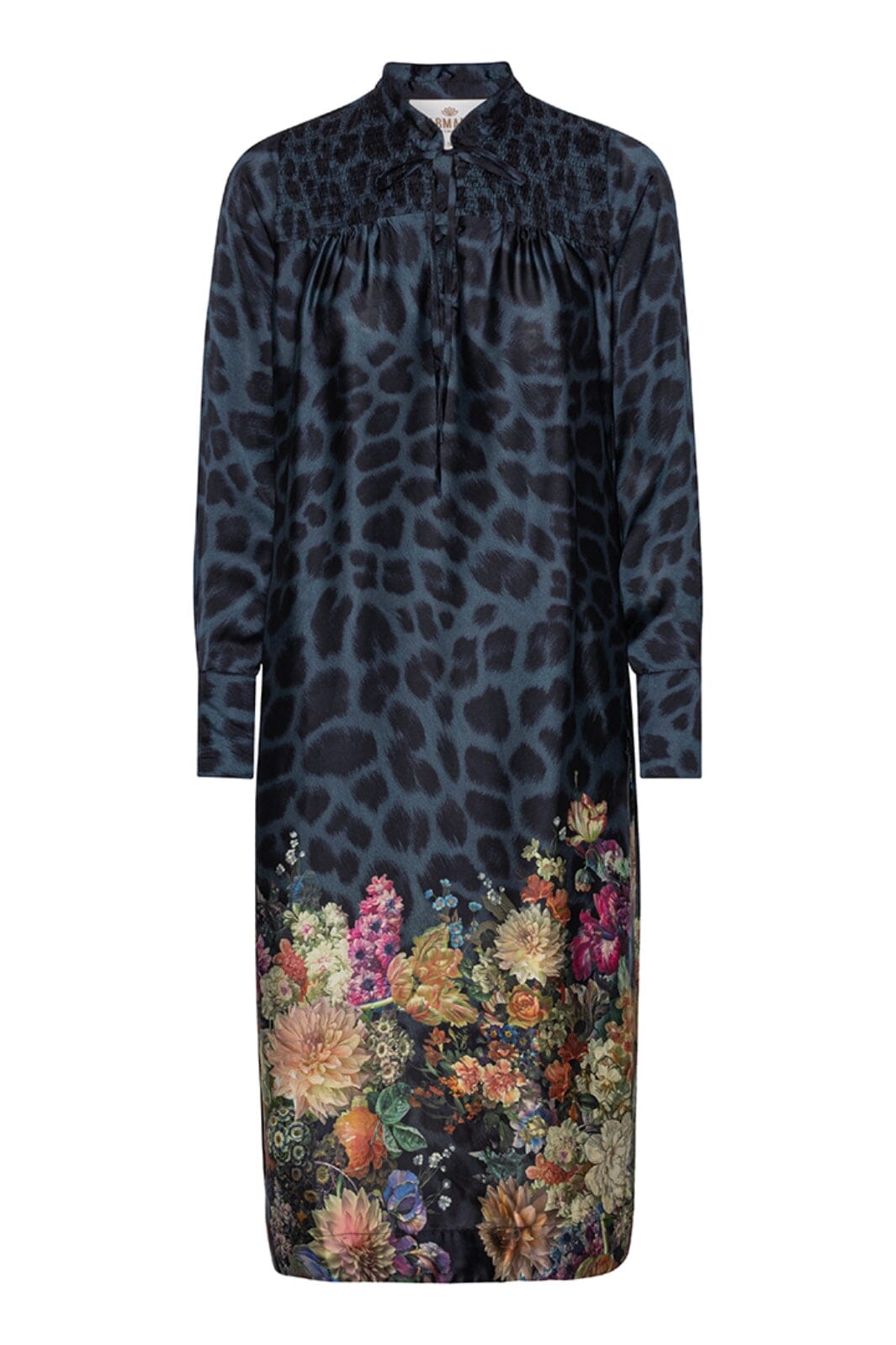 Karmamia - Joelle Dress - Navy Flower Leopard