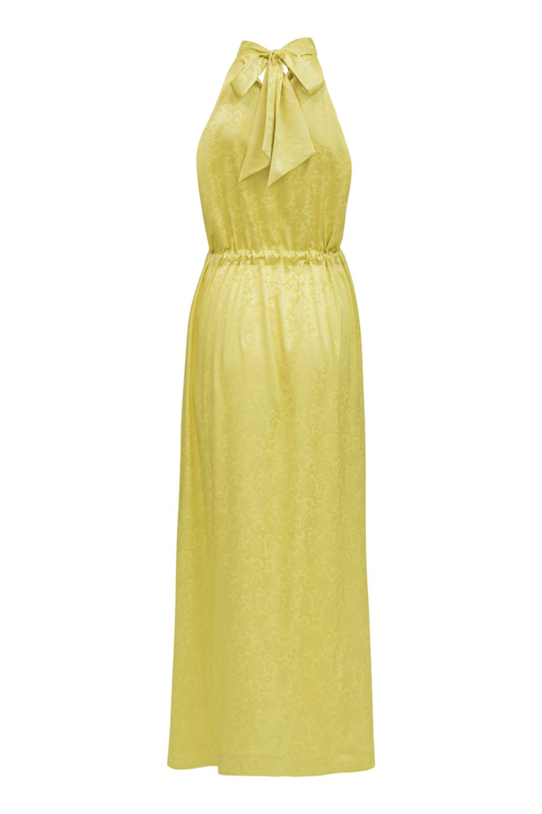 Karmamia - Layla Dress - Yellow Paisley Jacquard