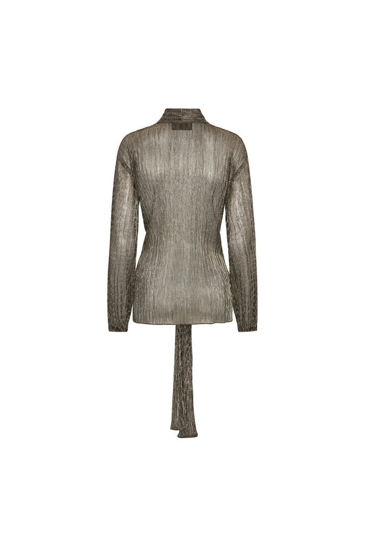 Karmamia - Shimmer Wrap Blouse 2578 - Gold