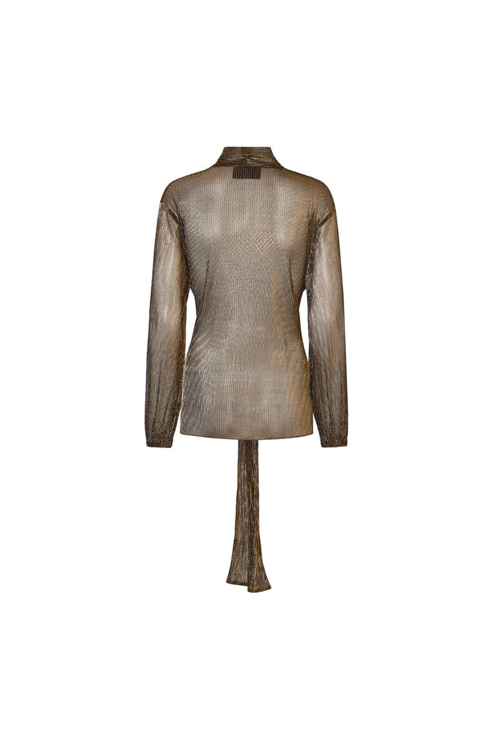 Karmamia - Shimmer Wrap Blouse 2580 - Bronze