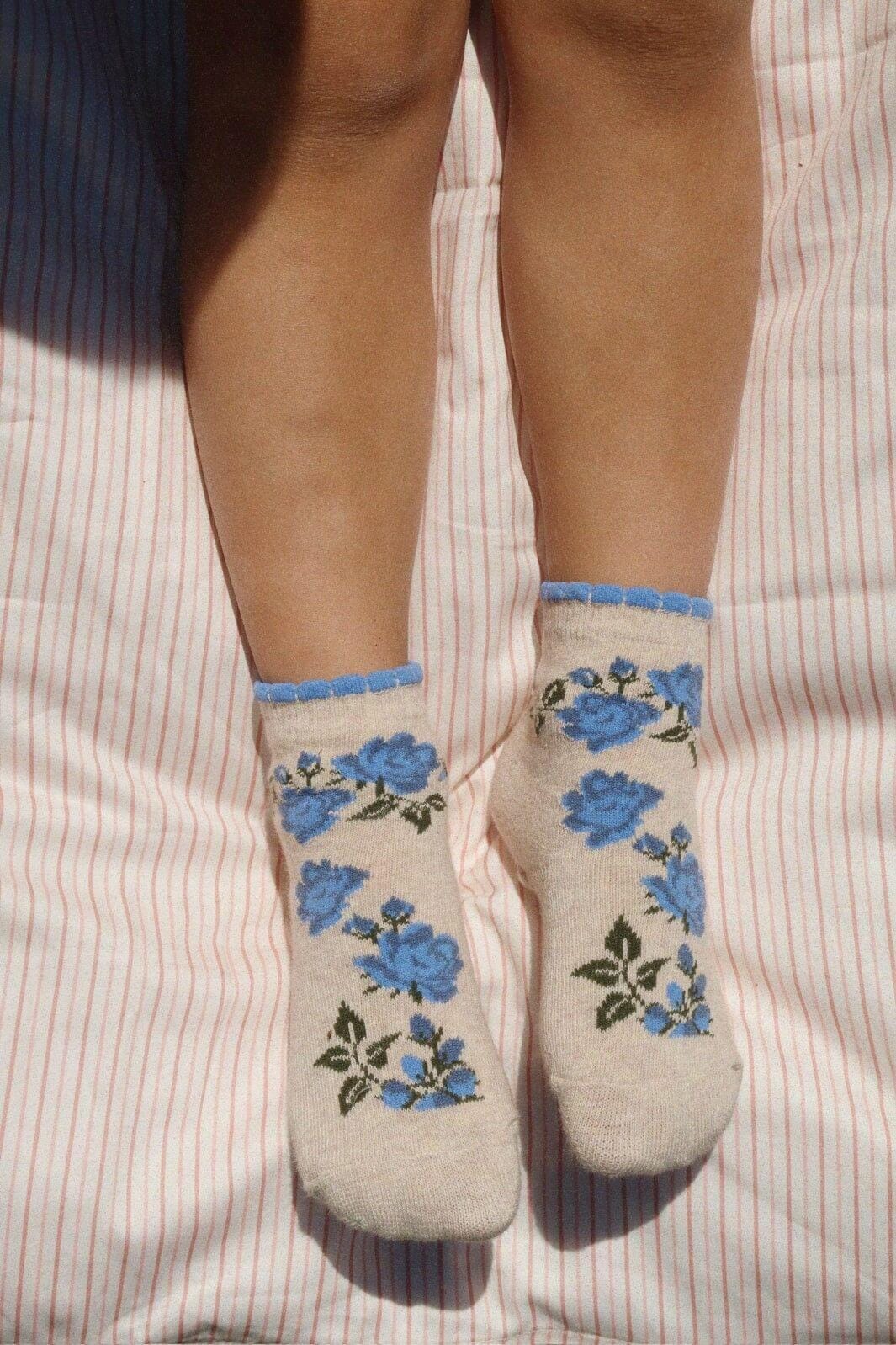 Konges Sløjd - 2 Pack Flower And Cherry Jacquard Socks Ks104584 - Amarena/tramonto Strømper 