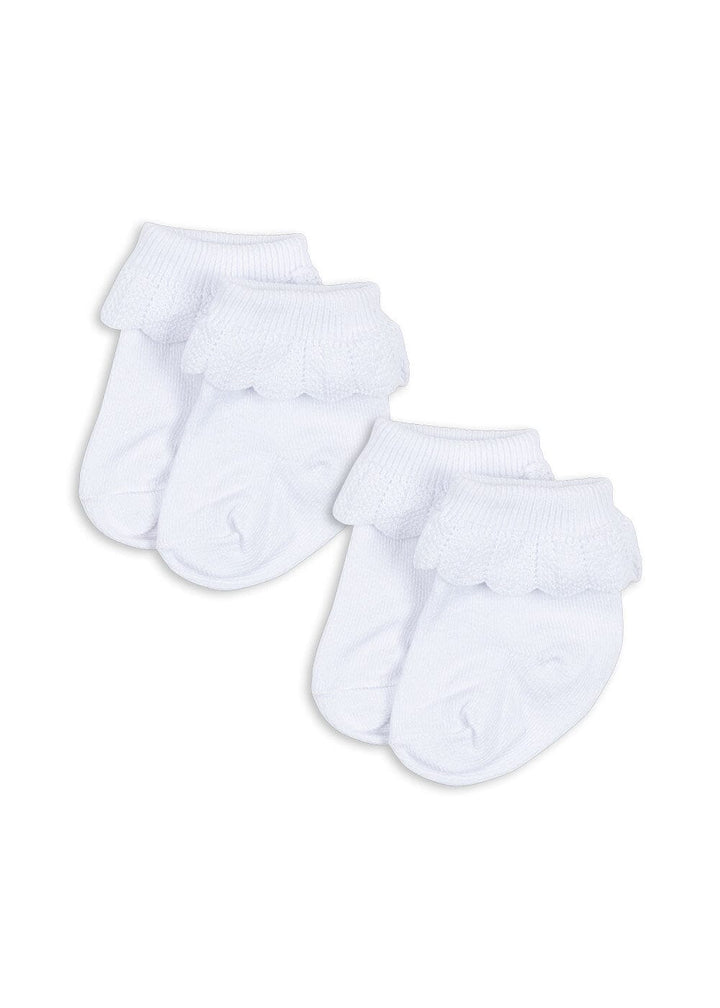 Konges Sløjd - 2 Pack Frill Socks Ks104587 - Optic White Strømper 