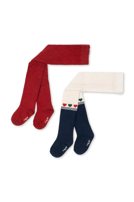 Konges Sløjd - 2 Pack Lurex Tights Ks104171 - Heart Mix Strømpebukser 
