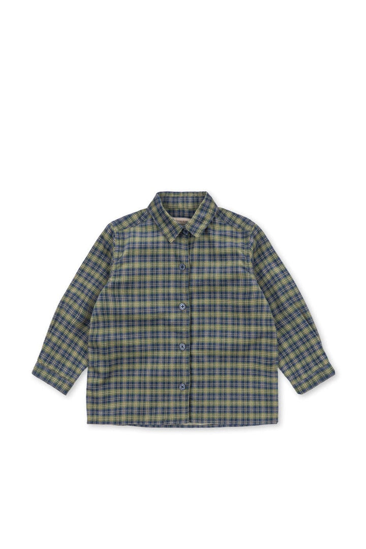 Konges Sløjd - Cara Ls Shirt Gots Ks108135 - Laurel Blue Check Skjorter 