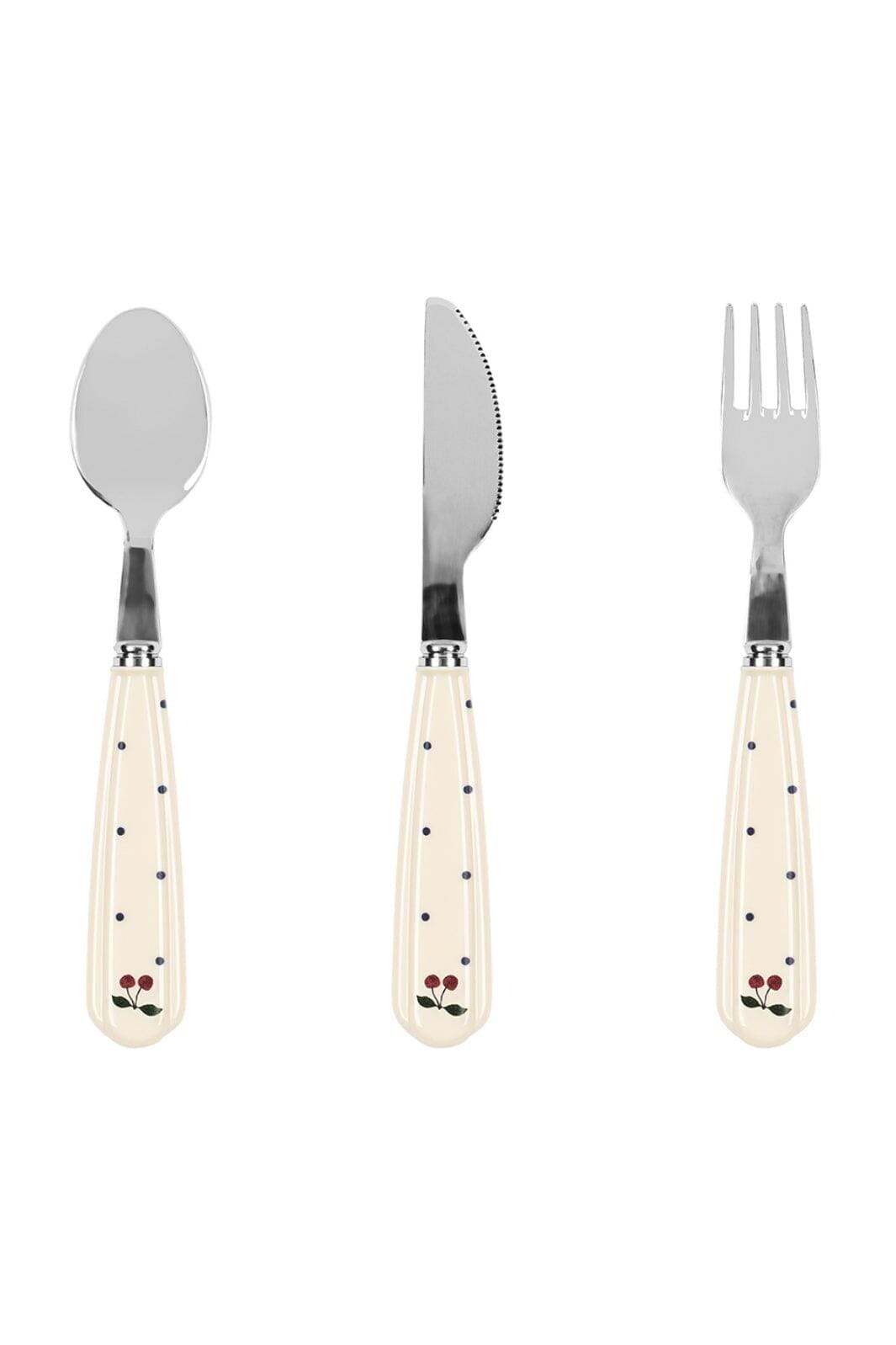 Konges Sløjd - Cutlery Set Ks104405 - Navy Dots Køkkentilbehør 
