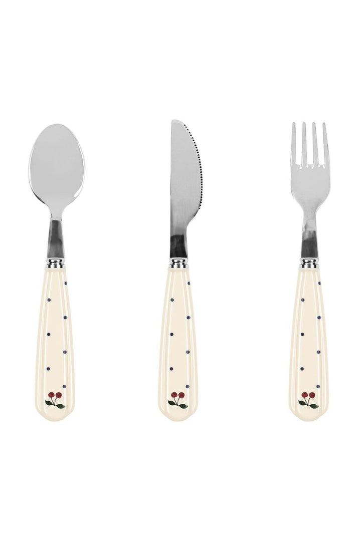 Konges Sløjd - Cutlery Set Ks104405 - Navy Dots Køkkentilbehør 