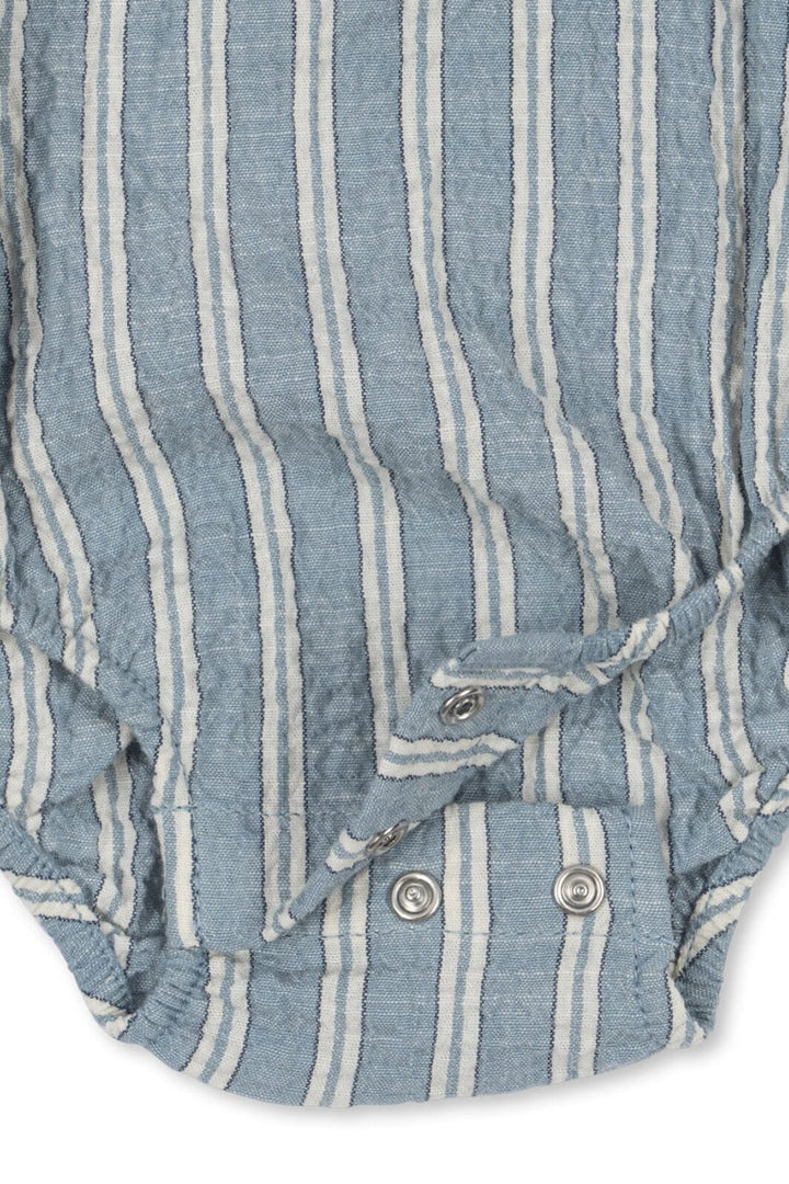 Konges Sløjd - Elliot Romper Gots Ks104779 - Trio Bleu Stripe