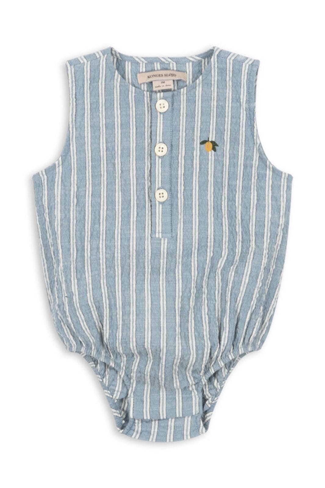 Konges Sløjd - Elliot Romper Gots Ks104779 - Trio Bleu Stripe