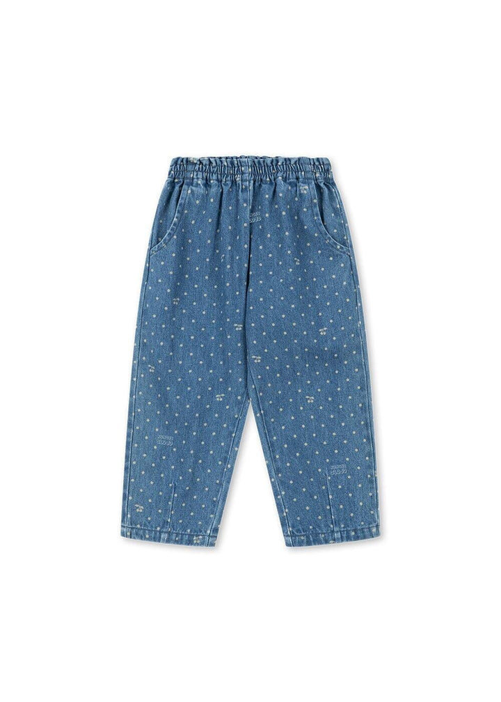 Konges Sløjd - Magot Frill Pants Gots Ks107093 - Cherry Dot Denim