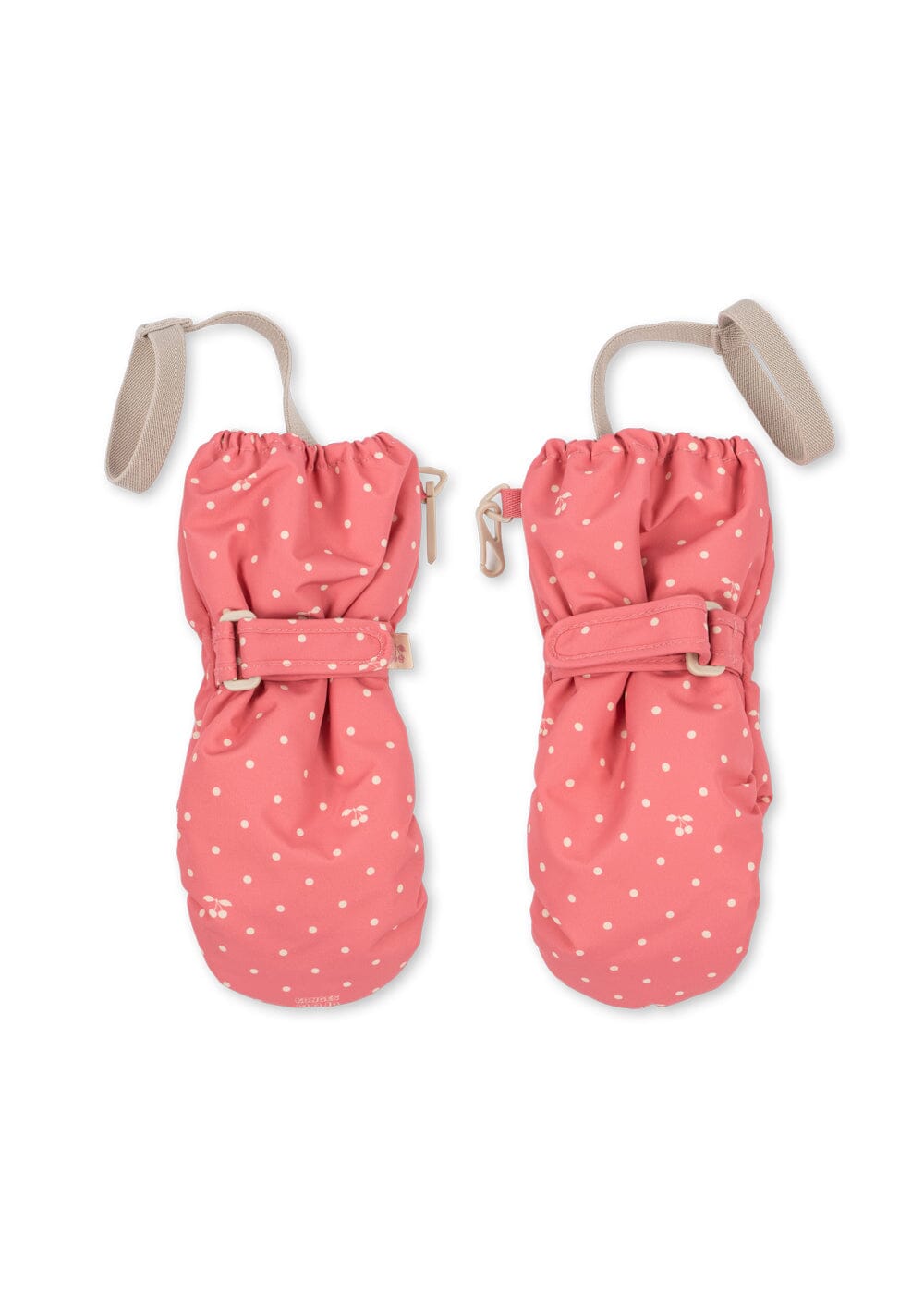 Konges Sløjd - Nohr Snow Mittens Print Ks105747 - Cherry Berry Dot 