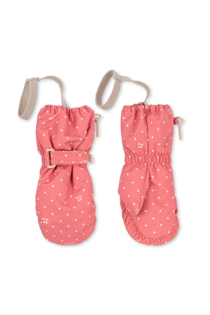 Konges Sløjd - Nohr Snow Mittens Print Ks105747 - Cherry Berry Dot 