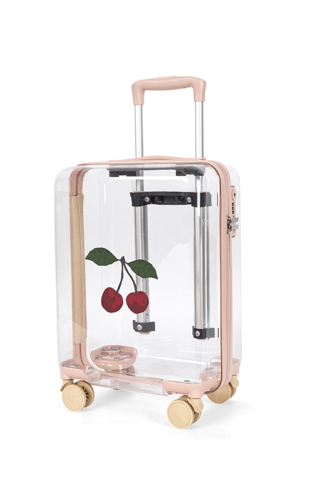 Konges Sløjd - Transparent Travel Suitcase Ks105556 - Cherry Transparent Accessories 
