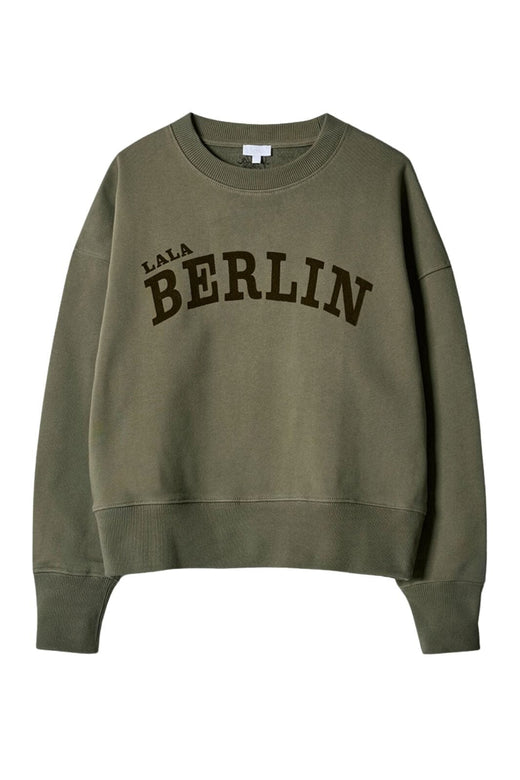 Lala Berlin - Lala Sweatshirt 2 10025466 - Moss Flock Logo 