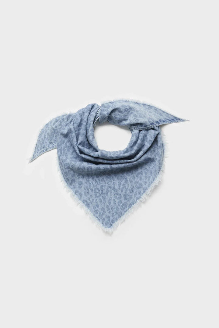 Lala Berlin - Triangle Toni 10021214 - Washed Blue Leo Tørklæder 