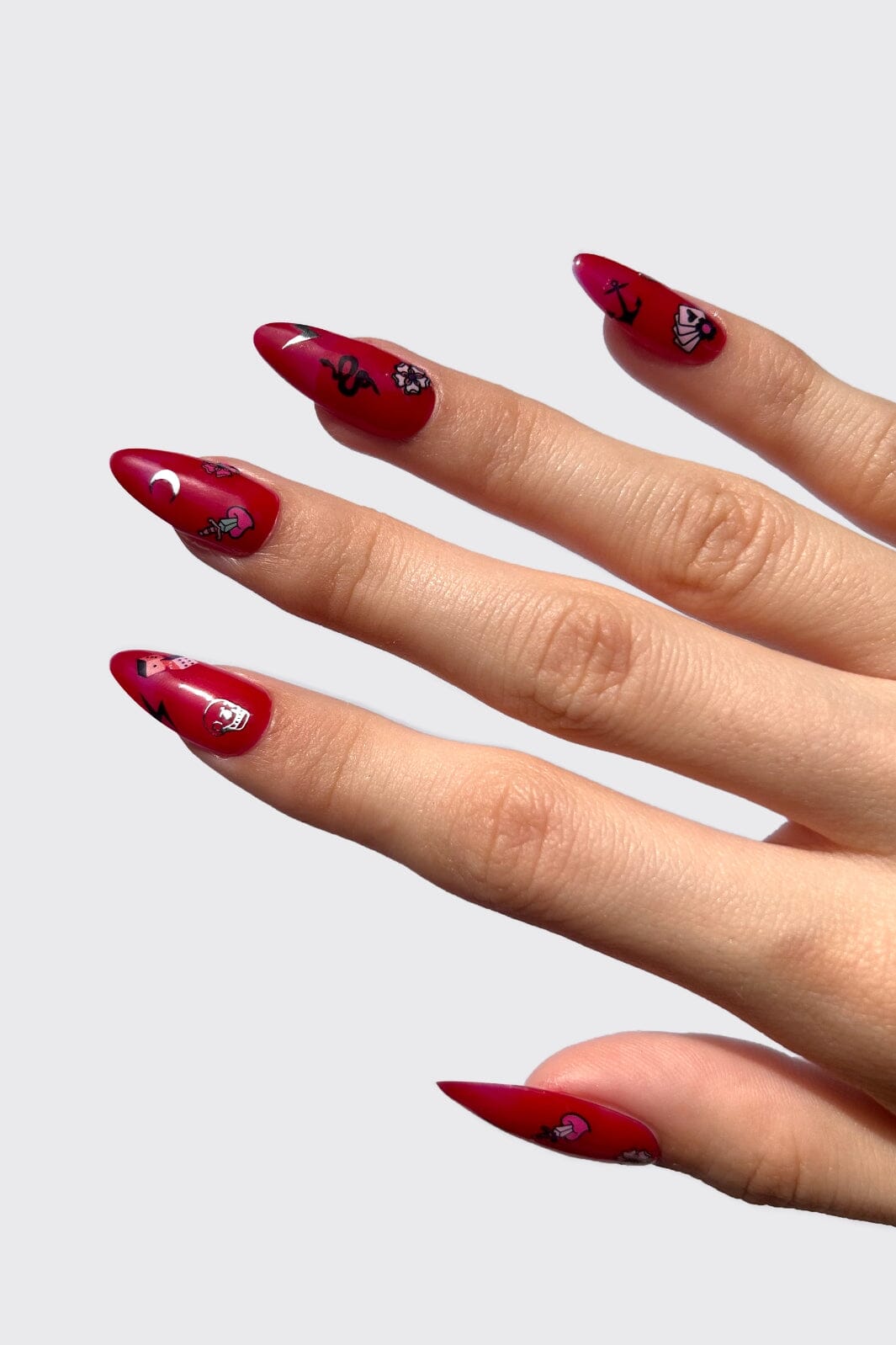Le Mini Macaron - Mini Nail Stickers NA018 - Gothic Girl