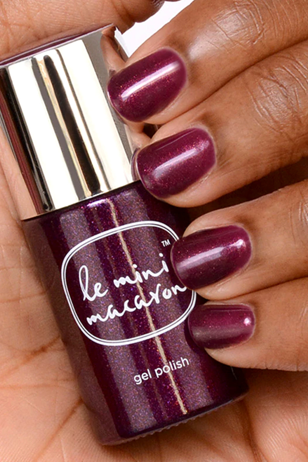 Le Mini Macaron - Neglelak Gel COL083 - Dark Plum