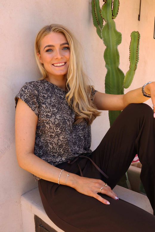 Liberte - Alma-Wide-Pants 9564 - Mocca Bukser 